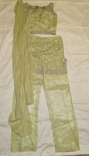 Bollywood Unique Crop Top Pant 3 piece Salwar kameez Set free shipping