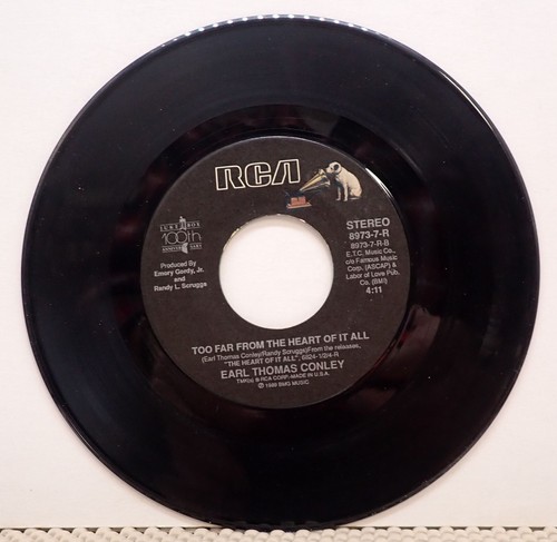 Earl Thomas Conley - Too Far From the Heart of It All & You Must Not Be -45 RPM - Picture 2 of 2