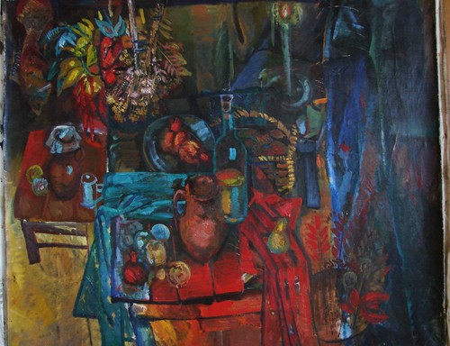 Ukrainian Soviet Oil Painting Still Life avant-garde nonconformist - Picture 4 of 12