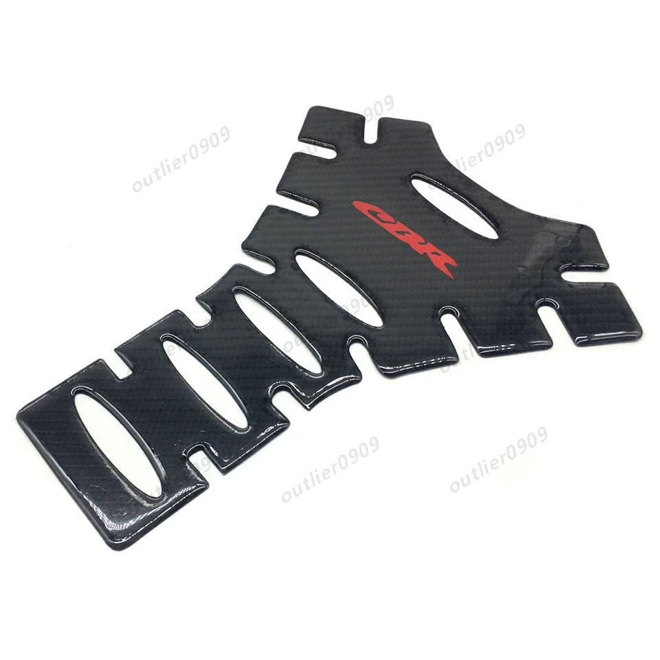 Tapa de combustible de carbono almohadilla de tanque de gasolina triple abrazadera pegatina para Honda CBR600RR 2007-2016 Foto 3 de 4