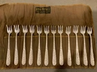 S. KIRK & SON Sterling Silver Repousse Oyster/Cocktail Forks Set Of 12