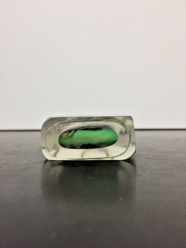 Alte chinesische umgekehrte Glasmalerei Schnupftabakflasche grüner Steindeckel mit Signatur - Bild 7 von 11