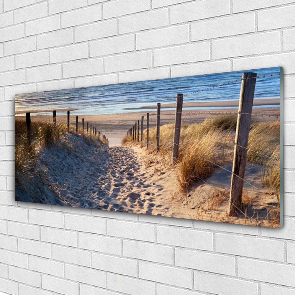 Tableau mural étanche 125x50 en Plexiglas paysage mer pour illuminer un salon sombre