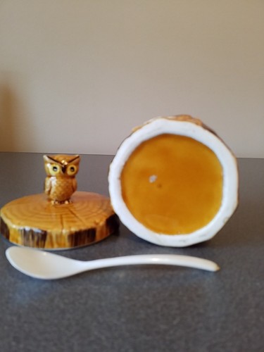 Vintage Owl Sugar Bowl and Creamer Ceramic Mid Century Modern MCM - 第 5/8 張圖片