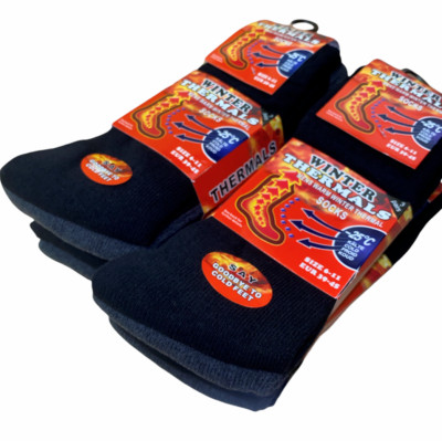 Herren Thermo Crew Wandersocken gepolstert Trekking Wandern Ski Arbeit Stiefel UK 6-11