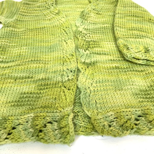 Girls Wool Dressy Lacy Green Cardigan Size 5 - Picture 3 of 12