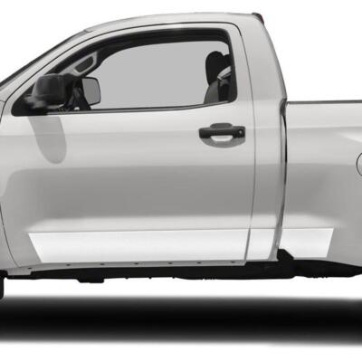 ROCKER PANEL 6-PC 8'' WIDE Mirror Stainless For TOYOTA TUNDRA 2DR 6.8'' BED 07-17