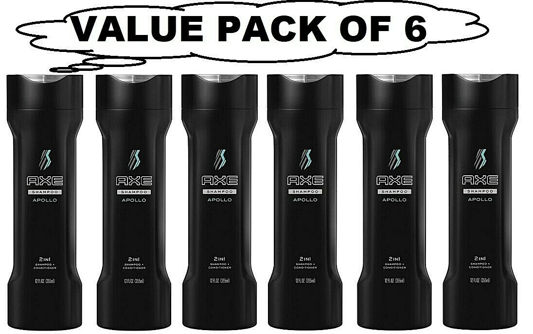 AX Apollo 2 in 1 Shampoo and Conditioner, 12 oz (VALUE PACK OF 6