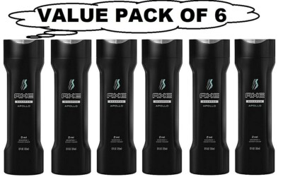 AX Apollo 2 in 1 Shampoo and Conditioner, 12 oz (VALUE PACK OF 6