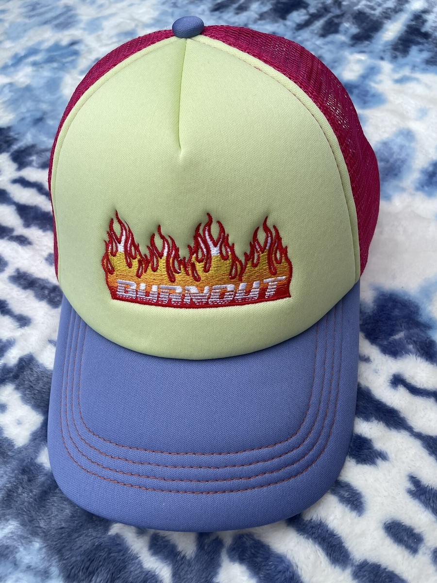 Y2K “BURNOUT” SnapBack hat NWOT