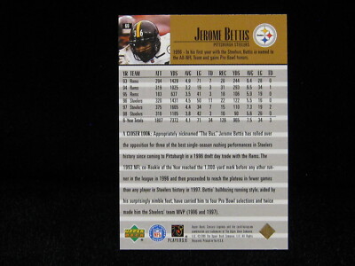 1999 Jerome Bettis Pittsburgh Steelers Top 50 Players U.D. Century