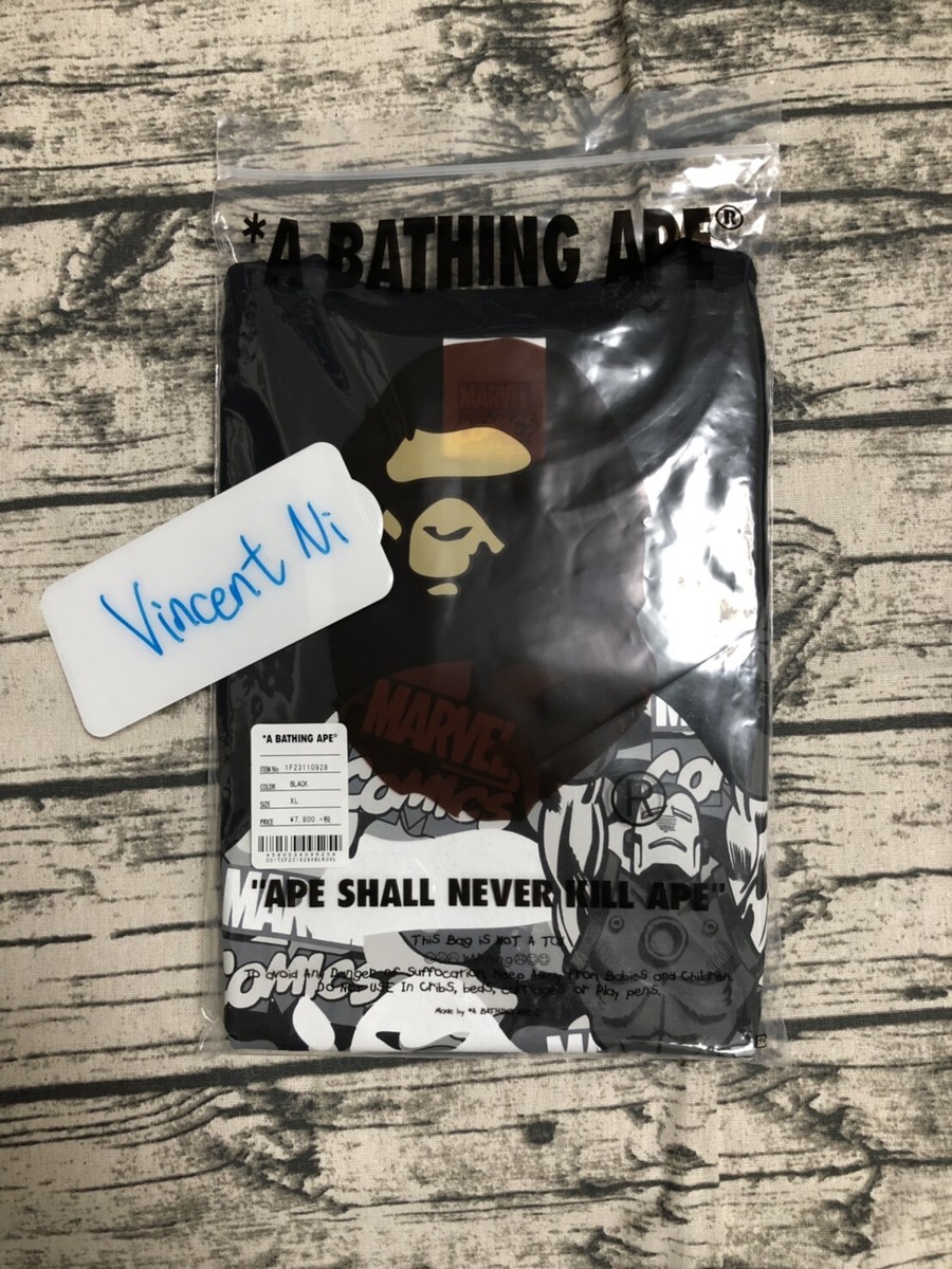 A BATHING APE x MARVEL CAMO IRON MAN EX TEE SIZE XL XXL