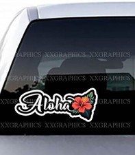 Aloha Flower Hibiscus Hawaii Hawaiian Vinyl Decal Sticker A
