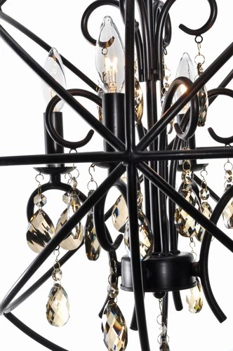 Maxim 25142 Bronze Orbit 19"W 4-Light Crystal Chandelier - Picture 2 of 8