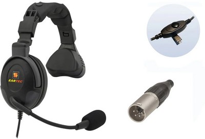 Eartec Co PS4XLRM21 Proline Single Headset w/4-Pin XLR/M