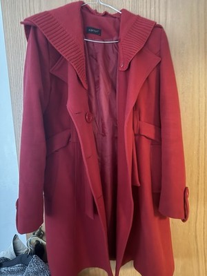 Damen Mantel Rot L