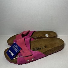 Birkenstock Oita Sandal Suede Leather Fuchsia  Tulip 41 NEW