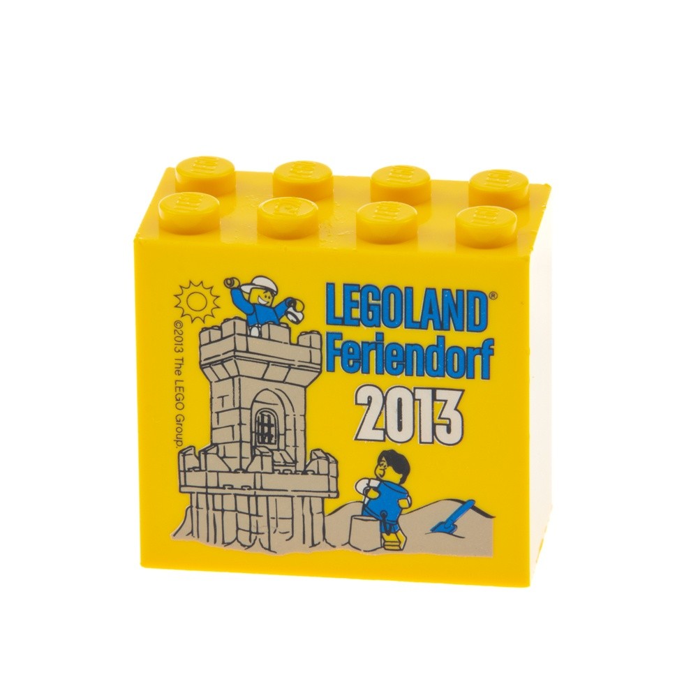 1x Lego Building Brick 2x4x3 Yellow Collectible Legoland Village 2013 30144pb137
