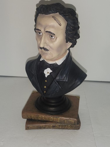 Estatua busto de Halloween de Edgar Allan Poe, 10,75" de alto, de Ashland - Imagen 2 de 6