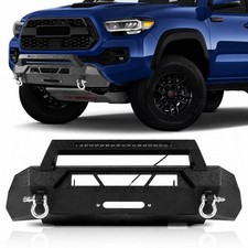 Steel Front Bumper Guard Bull Bar Hidden Winch Fit For Toyota Tacoma 2016-2023
