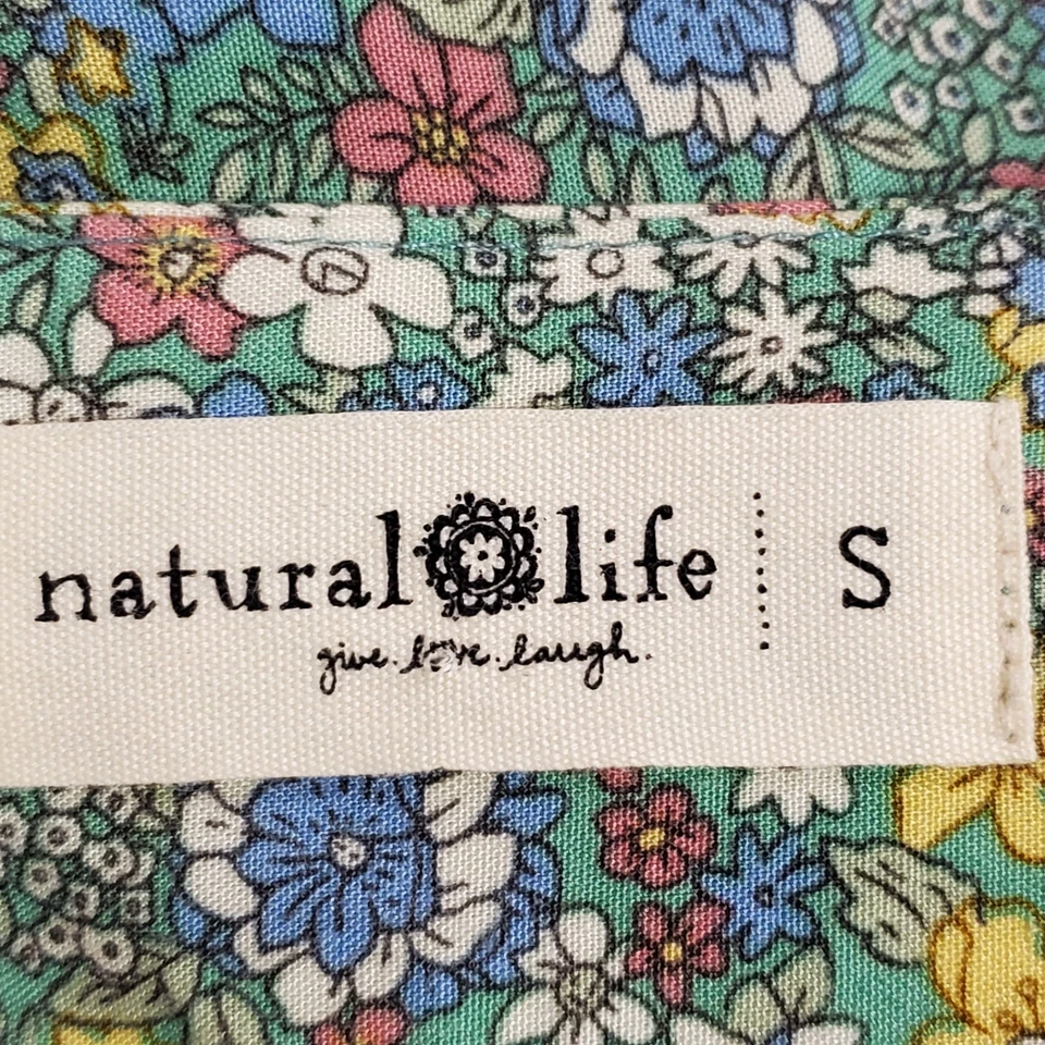 Maxi Vestido Natural Life Mujer Delicado Floral Sin Mangas Talla S Verde Boho Hippie Foto 4 de 4