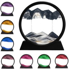 rysnwsu 3D Dynamic Sand Art Liquid Motion, Moving Picture 7'', Black