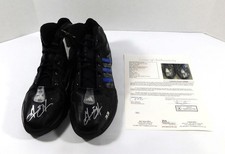 Grant Hill Signed Adidas Game Used Basketball Shoes 2 JSA Autos Black Size 15