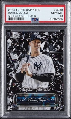 2024 TOPPS CHROME SAPPHIRE SAPPHIRE SELECTIONS BLACK AARON JUDGE 1/10 PSA 10