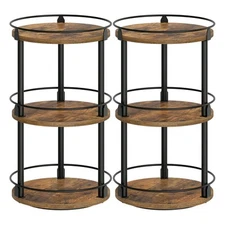 Spice Rack, Set of 2 Lazy Susan Organizer, 3-Tier Turntable Organizer for Cab...