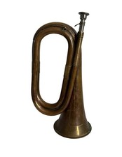 Vintage Single Valve Bugle Military Scout Cavalry Brass Copper 12  instrument