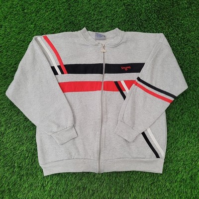Vintage 90s Spalding Zip Sweatshirt Large 24x24 Boxy Gray