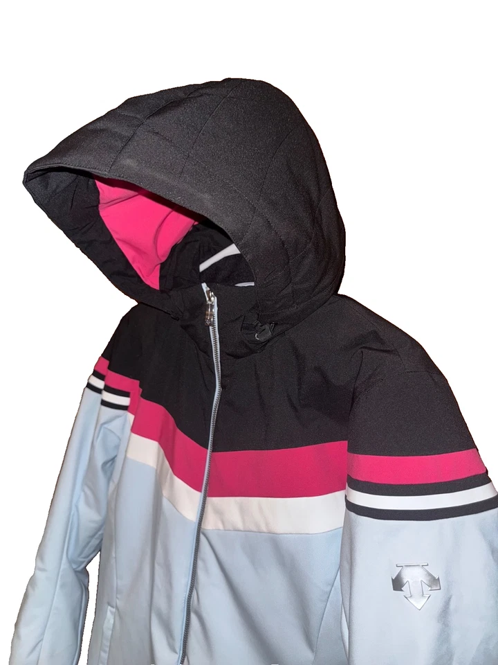 DESCENTE 18/19 ROWAN womens JACKET Sz 8 DWWMGK24 blue black pink thinsulate - Image 2 of 4