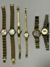 Lot of 6 Vintage Seiko, ESQ Swiss & Gruen Quartz Watches Women’s-As it Untested