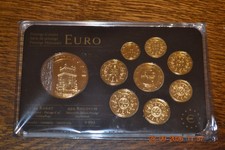 PORTUGAL Euro Prestige Coinset, Gold&Rhodium, 24 Karat Gold, Neu, OVP, 2004-2009