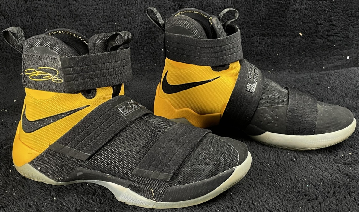 lebron soldier 10 black and yellow