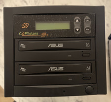 CopyStars 1-to-1 CD DVD Duplicator w/ ASUS M-Disc Drives   New in Box