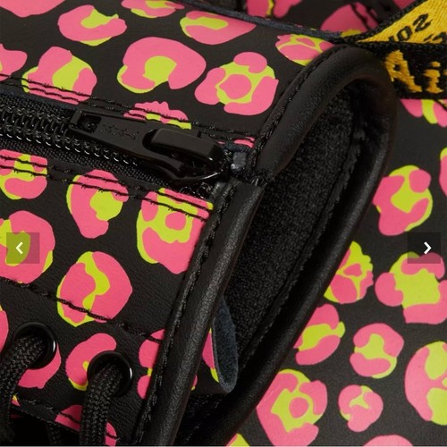 Stivali Dr. Martens Junior 1460 Leopard Hydro taglia 11 stringati rosa fluo e giallo - Foto 6 di 13