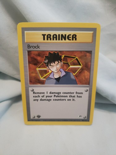 1st Edition Brock Trainer Rare 98/132 - Gym Heroes