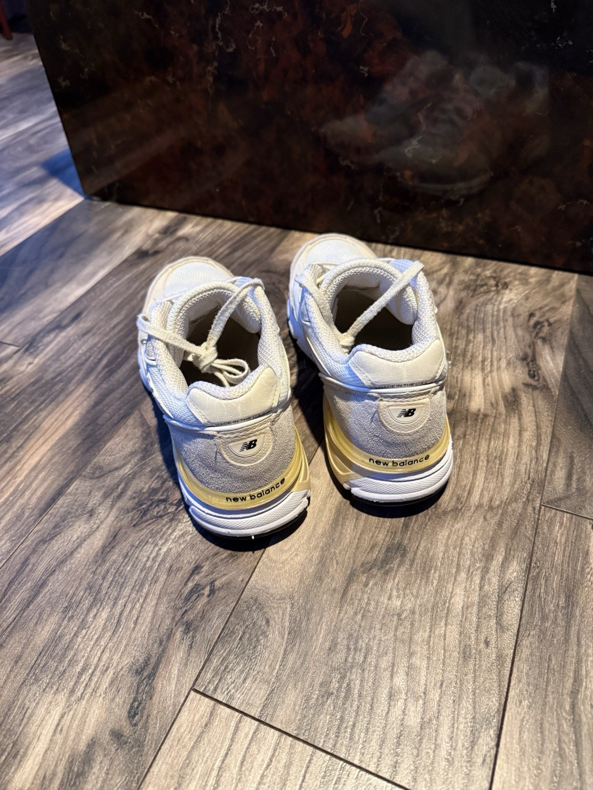 New Balance x Stussy 990v4 990 V4 2017 Made in USA White Cream Vintage 8.5 thumbnail 3