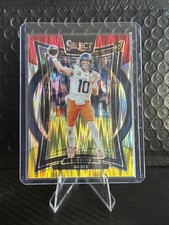 2024 Panini Select - Concourse Bo Nix #30 Red & Yellow Shock Prizm (RC)