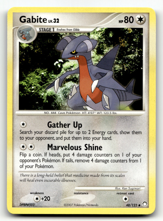 Gabite 48/123 Normal Uncommon Mysterious Treasures LP