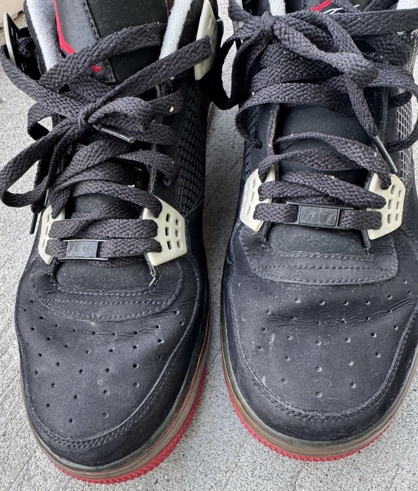 Jordan Fusion 4 Bred Black 364342-061 Mens 13 2009 Dmg - Image 3 of 4