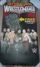 WWE WrestleMania Vinyl Banner FYE 40x72 Wyatt Orton Cena Reigns Lesnar Big E 