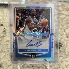 2024 Donruss Optic SS-WAL Cason Wallace Signature Series Holo Silver Prizm