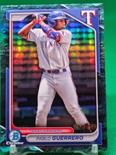 2024 BOWMAN DRAFT - CHROME PABLO GUERRERO #BDC-178 AQUA LUNAR REFRACTOR /125