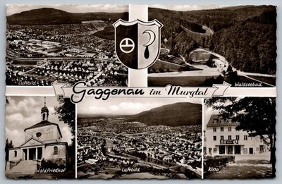 Gaggenau im Murgtal Aerial Views Germany Wald Photo Postcard RPPC