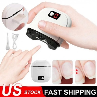 Electric Toe Nail Clippers For Thick Nails Trimmer Cutter Usb Rechargeable
