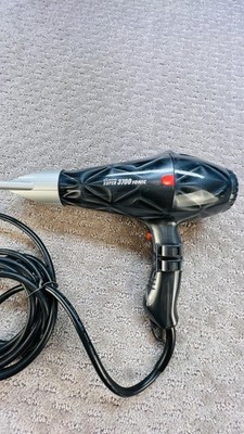 NG Diamond Super 3700 Ionic Professional Hair Dryer Black GFCI Cool Shot Nozzle