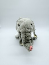 FAO Schwarz Gray Elephant Plush Stuffed Animal Toy 9"