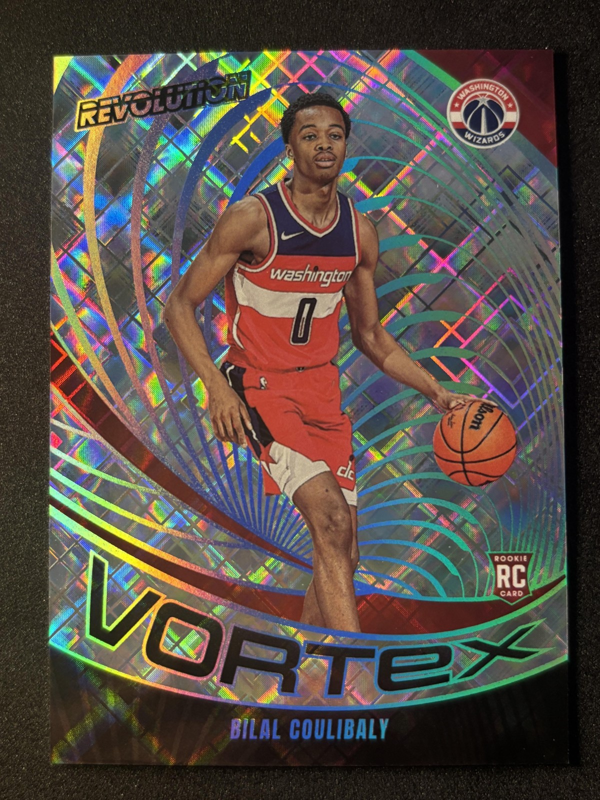 Bilal Coulibaly Rookie 2023-24 Panini Revolution Vortex Cosmic /99 RC